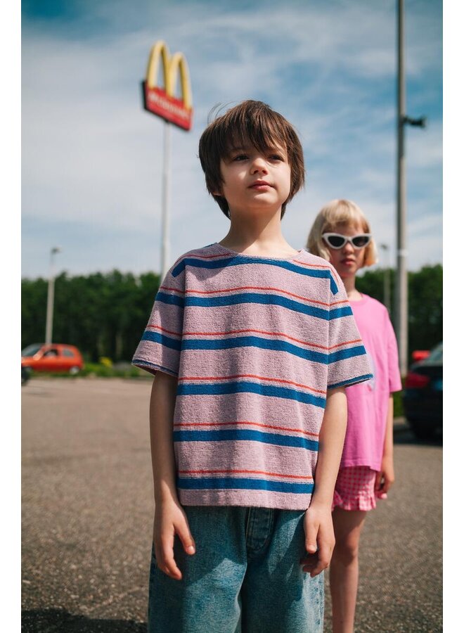 Daily Brat - Striped towel t-shirt  - Breezy lilac