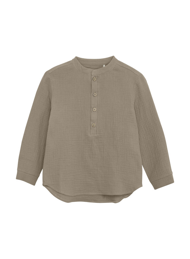 HUTTEliHUT  - Shirt LS Muslin - Silver Sage