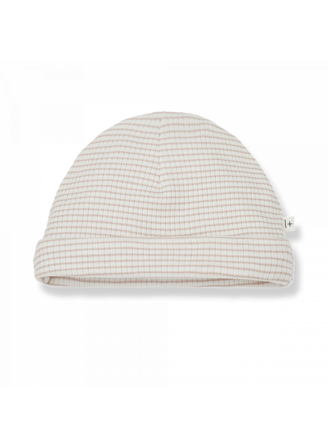 Gio newborn beanie – Nude-ivory 0/3M