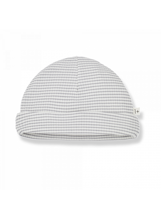 1+ in the family - Gio newborn beanie – Smoky-ivory 0/3M