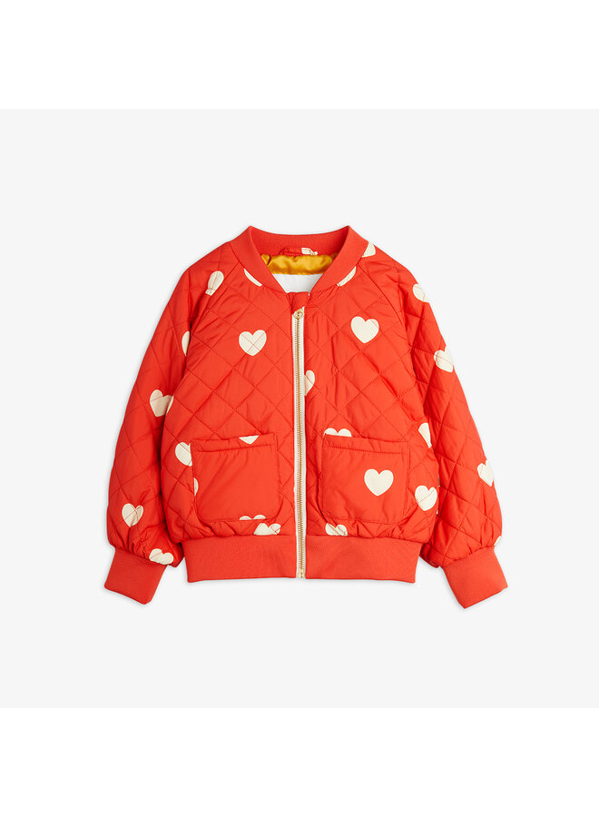 Hearts aop baseball jacket – Red