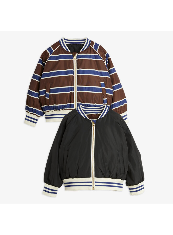 Mini Rodini - Stripe reversible baseball jacket – Multi