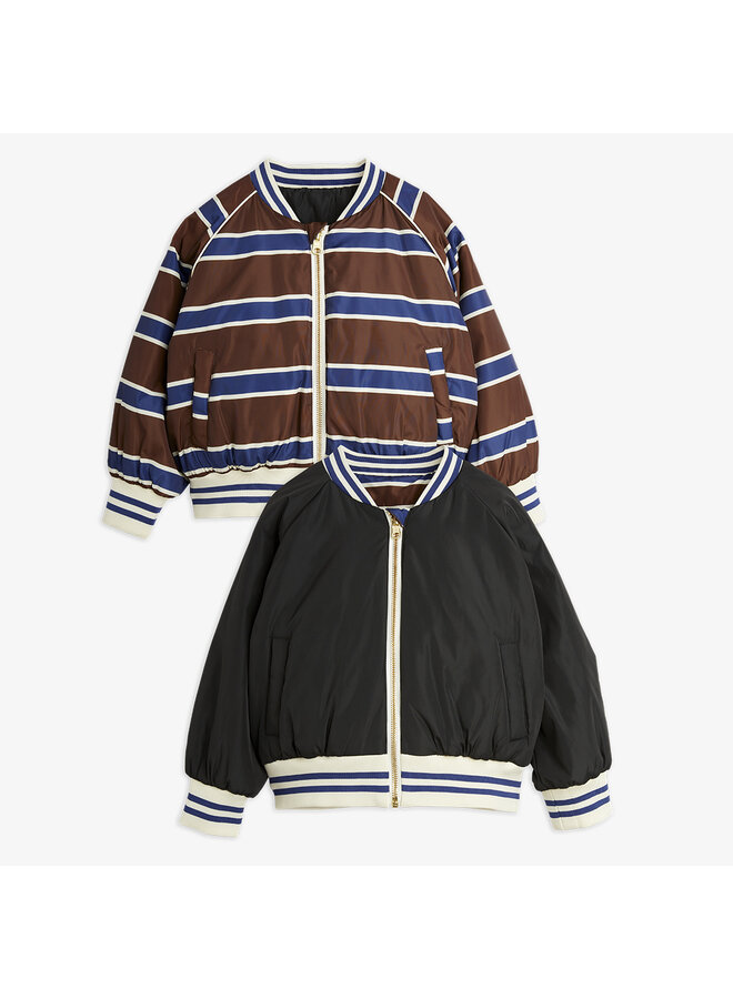 Stripe reversible baseball jacket – Multi