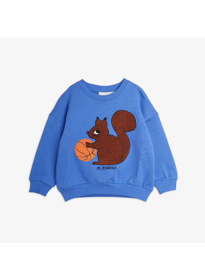 Mini Rodini - Squirrel chenille emb sweatshirt – Blue