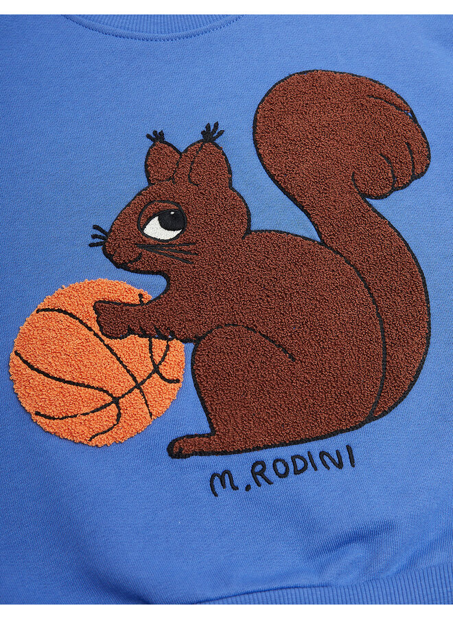Mini Rodini - Squirrel chenille emb sweatshirt – Blue