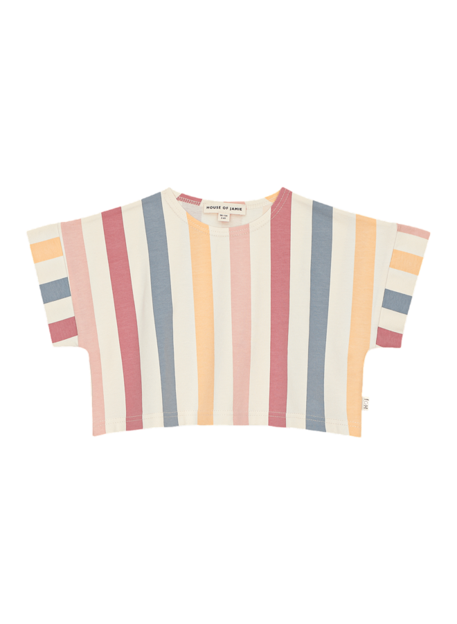 Relaxed Tee - Rainbow Stripes