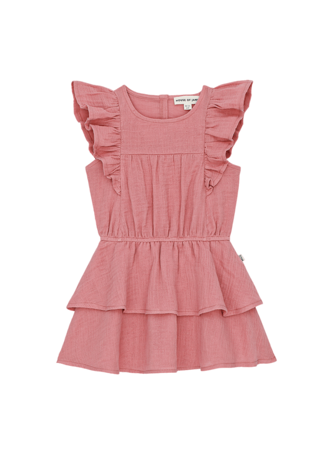 House of Jamie - Sleeveless Ruffled Dress – Blush