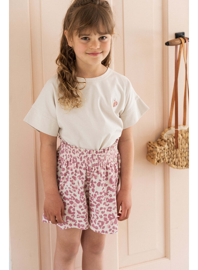 House of Jamie - Girls Relaxed Shorts - Rose Leo