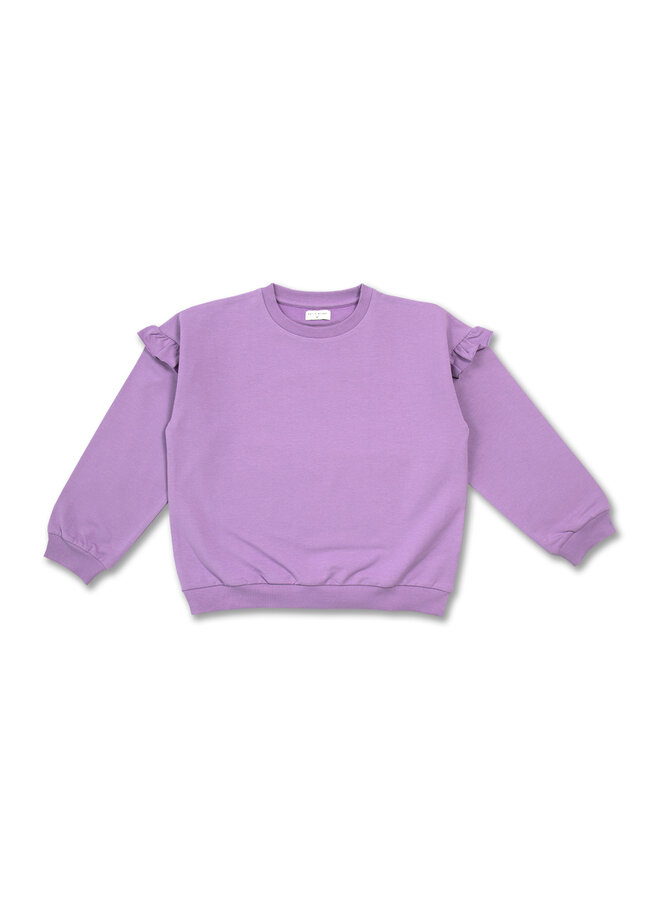 Petit Blush - Ruffle Sweater - English Lavender