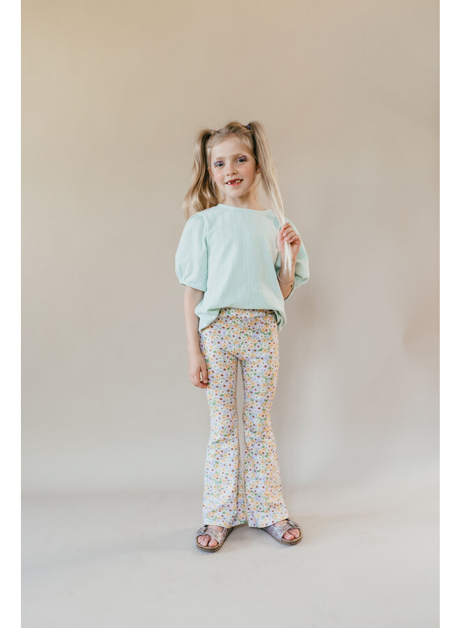 Petit Blush - Bowie Flared Pants - Flowers AOP