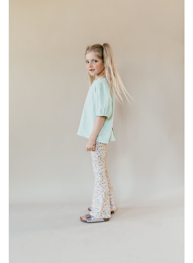 Petit Blush - Bowie Flared Pants - Flowers AOP