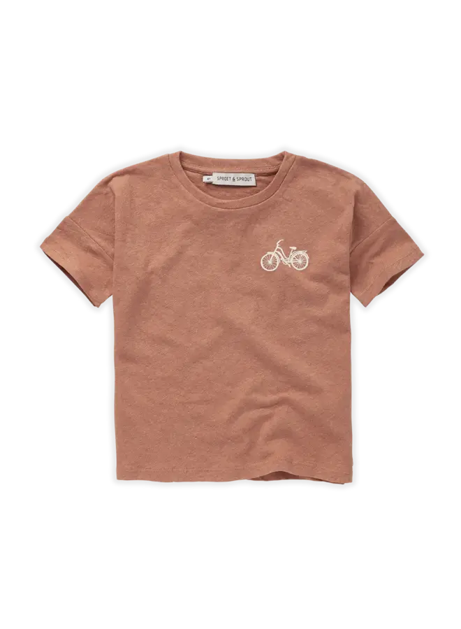 T-shirt linen Bicycle – Café