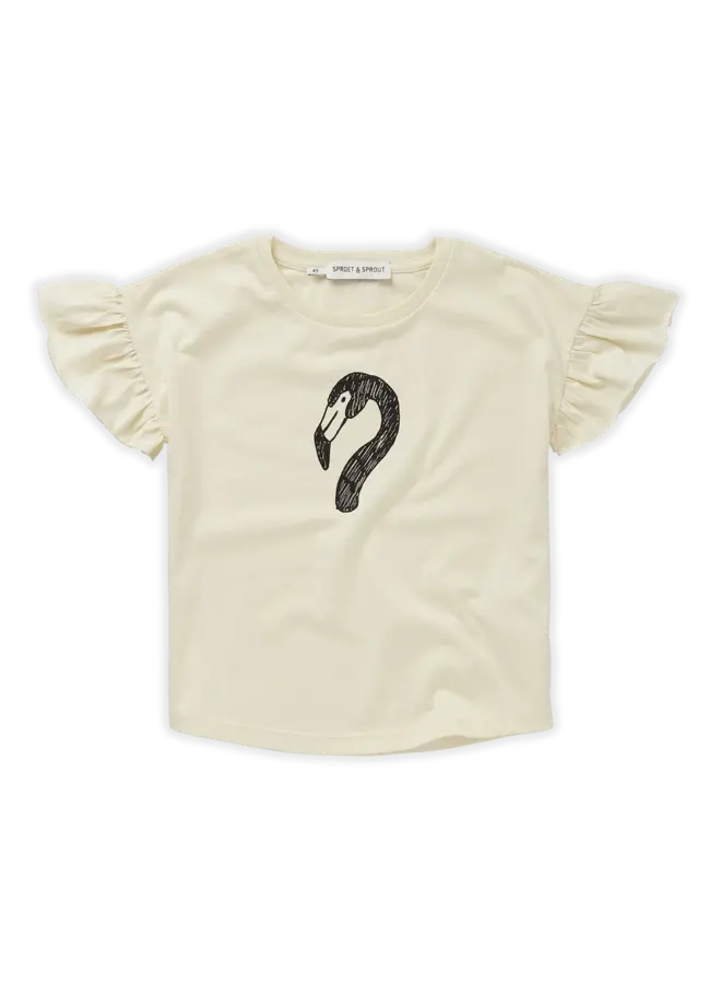 Sproet & Sprout - T-shirt ruffle Flamingo – Pear