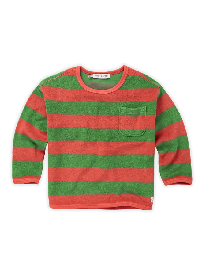 Sproet & Sprout - Sweatshirt stripe – Coral