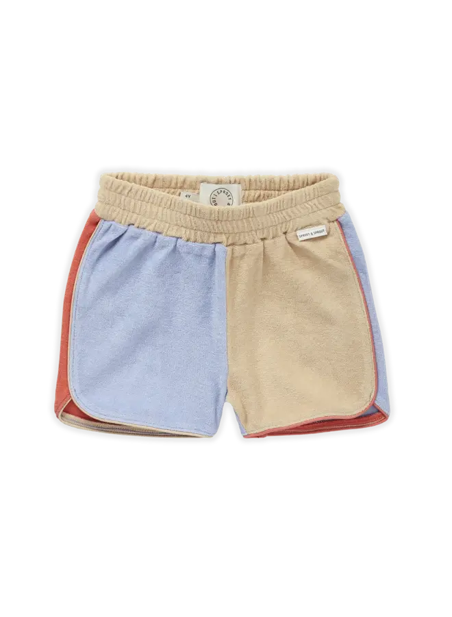 Sproet & Sprout - Terry sport short colourblock – Biscotti