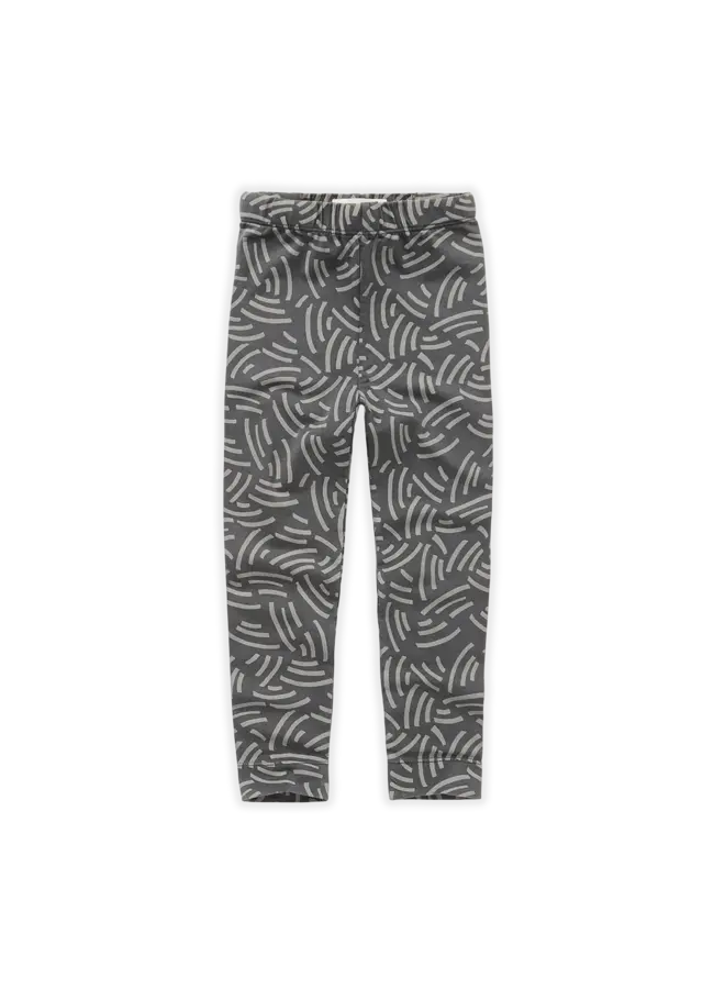 Legging Waves print – Asphalt