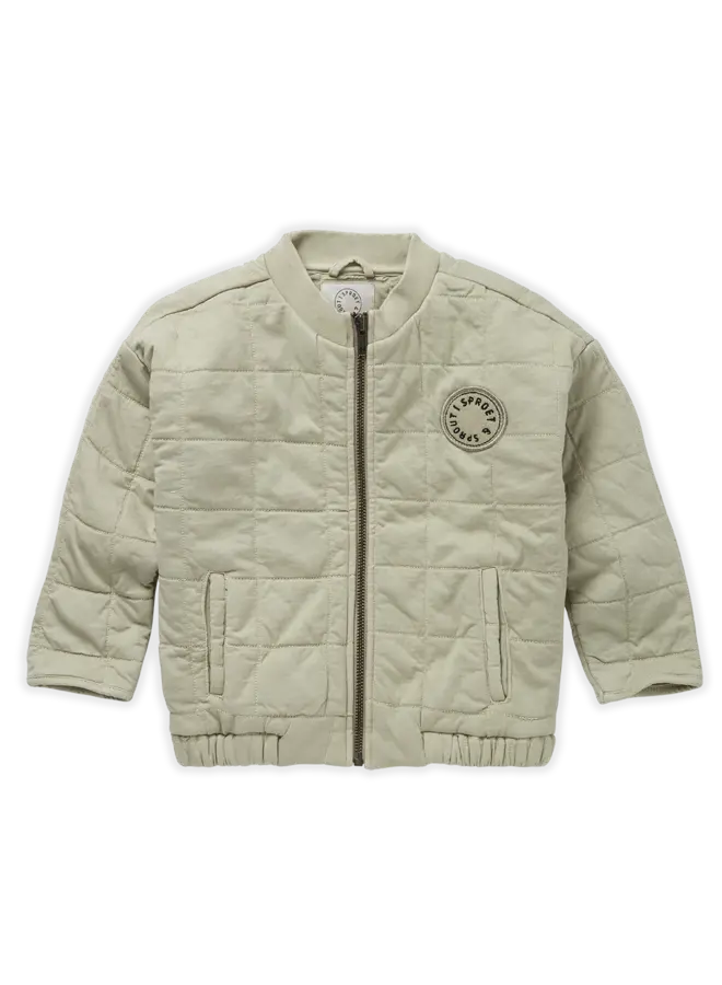 Quilted sweat jacket - Aloe vera