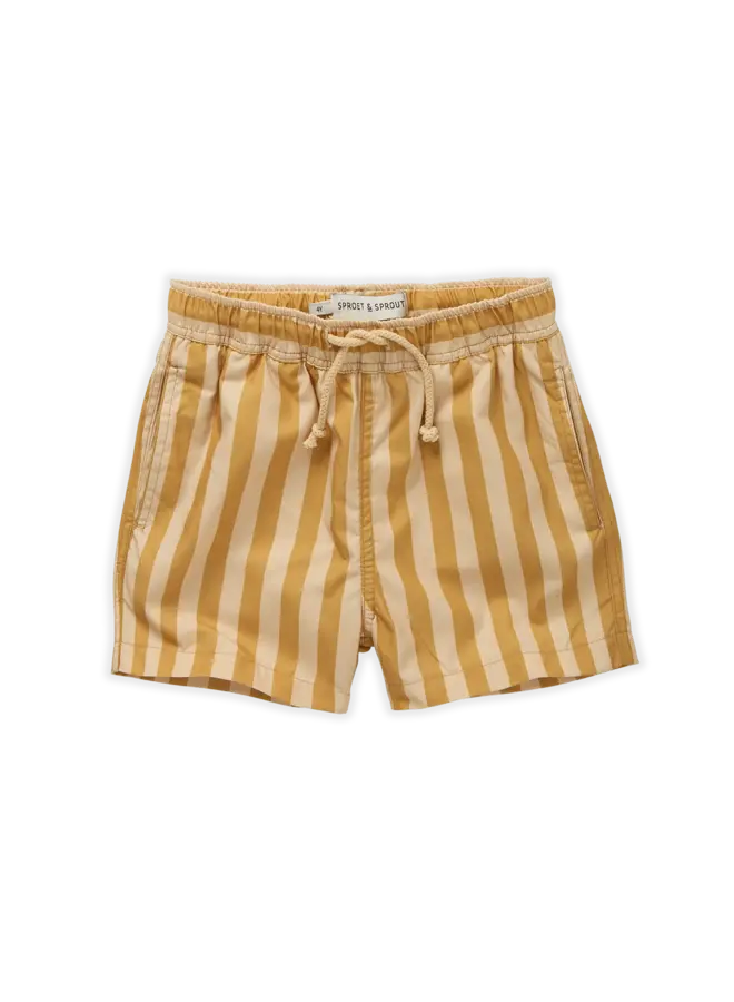 Sproet & Sprout - Woven swim short Stripe print – Honey