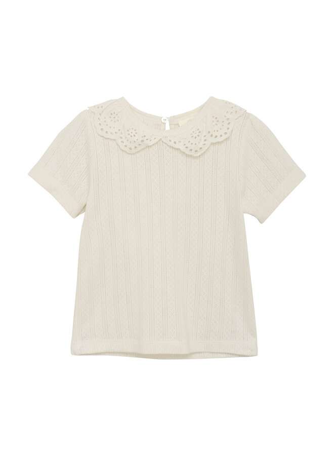 T-shirt SS pointelle – Eggnog