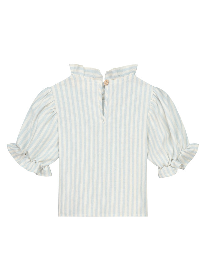 Charlie Petite - Isis top – Blue beige stripe