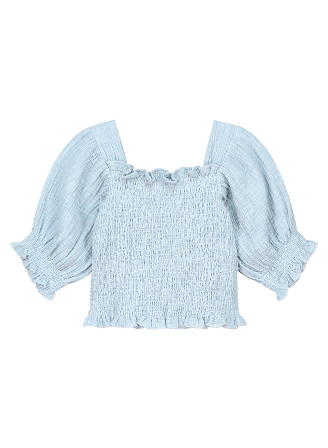 Charlie Petite - Gwen top – Blue melange