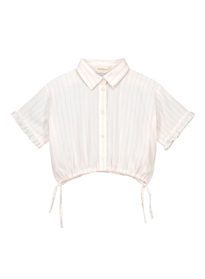 Charlie Petite - Ivy blouse – White pink