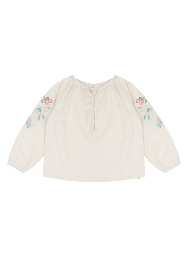 Jenest - Lilly Blouse – Natural With Embro