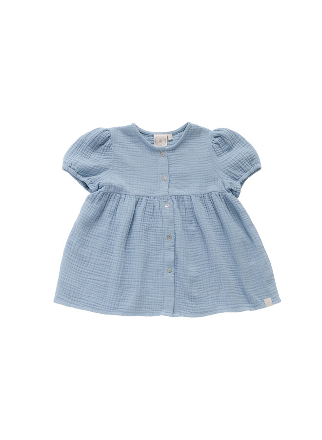 Mila blouse - light blue mousseline