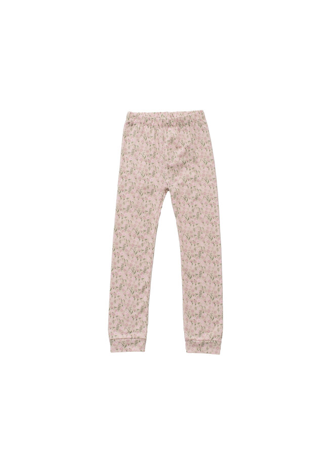 Navy Natural - Legging - field of flowers mauve