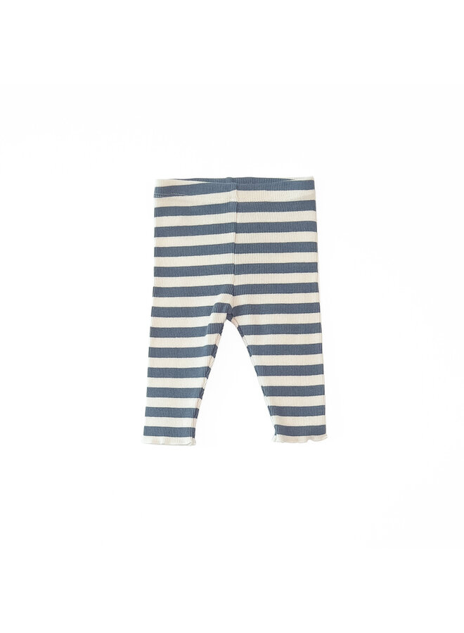 Play Up - PA02/2AO11651 Striped rib legging – Sea / R295B