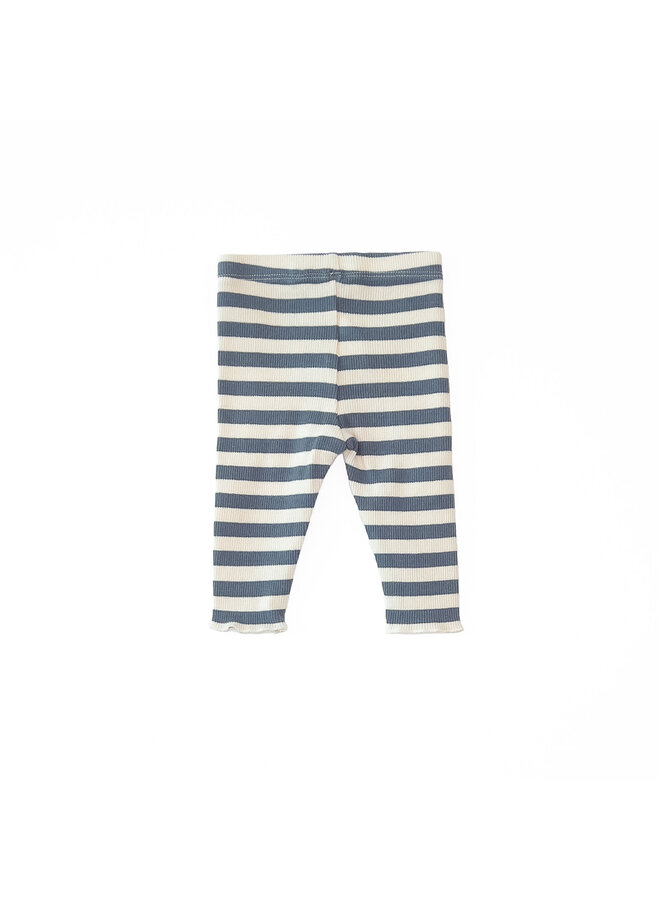 Play Up - PA02/2AO11651 Striped rib legging – Sea / R295B