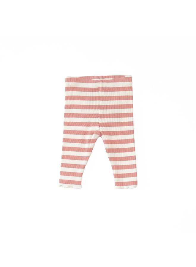 Play Up - PA02/2AO11651 Striped rib legging – Coral / R296P