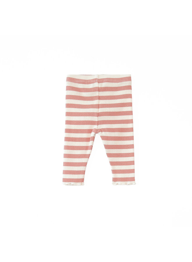 Play Up - PA02/2AO11651 Striped rib legging – Coral / R296P