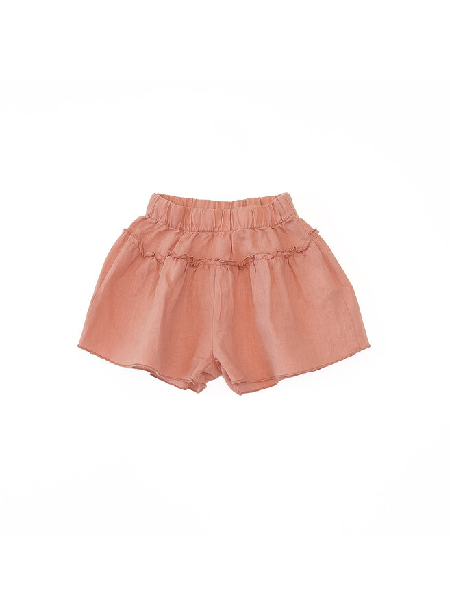 PA04/4AO11702 Linen shorts – Coral / P4136