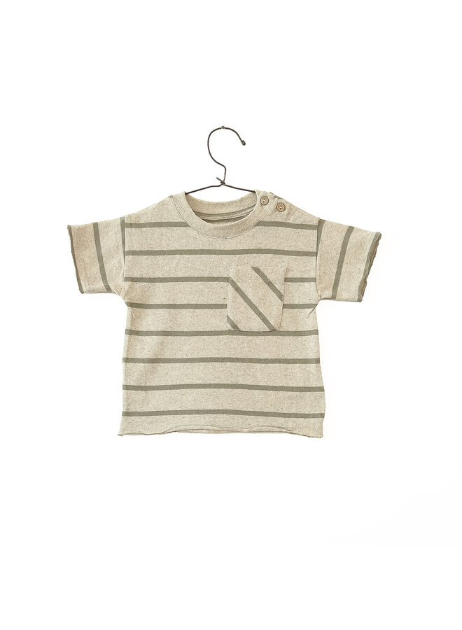 PA01/1AO11053 Striped jersey t-shirt - Fiber / R293N