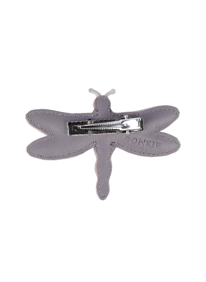 Donsje Amsterdam - Zaza Sky Hairclip Libelle - Lilac Metallic Suede