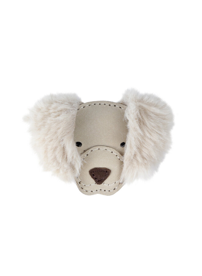 Donsje Amsterdam - Josy Exclusive Hairclip Golden Retriever - Ivory Classic Leather