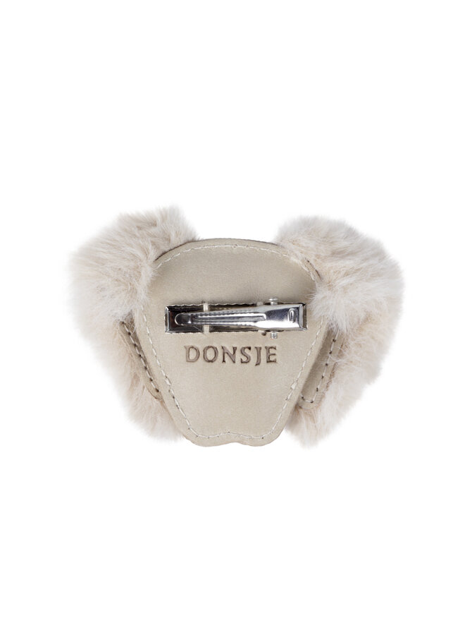 Donsje Amsterdam - Josy Exclusive Hairclip Golden Retriever - Ivory Classic Leather
