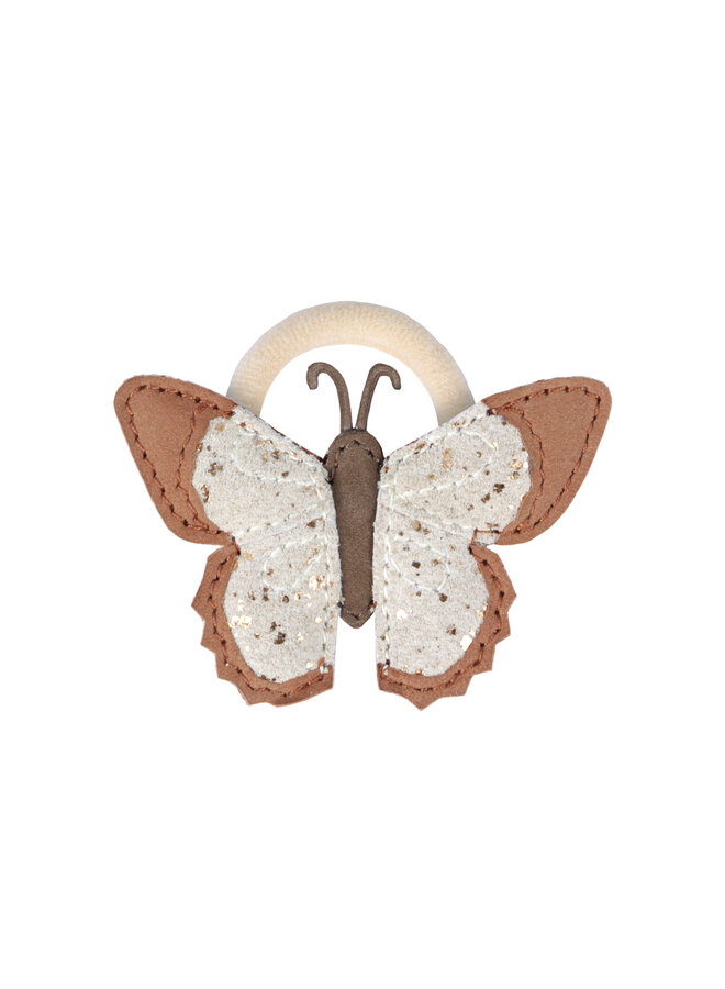 Zaza Sky Hair Tie Papillon - Walnut Nubuck