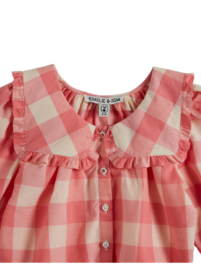 Emile & Ida - Blouse - Vichy bonbon