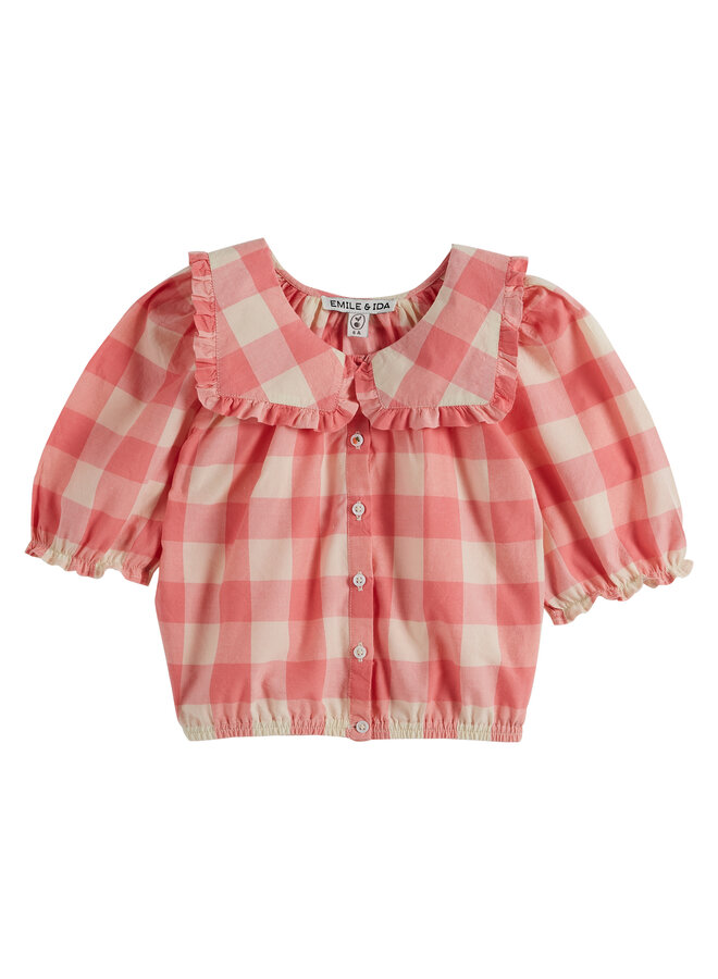 Emile & Ida - Blouse - Vichy bonbon