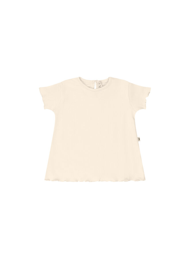 Uaua - Ruffled T-Shirt Short Sleeves – Crema