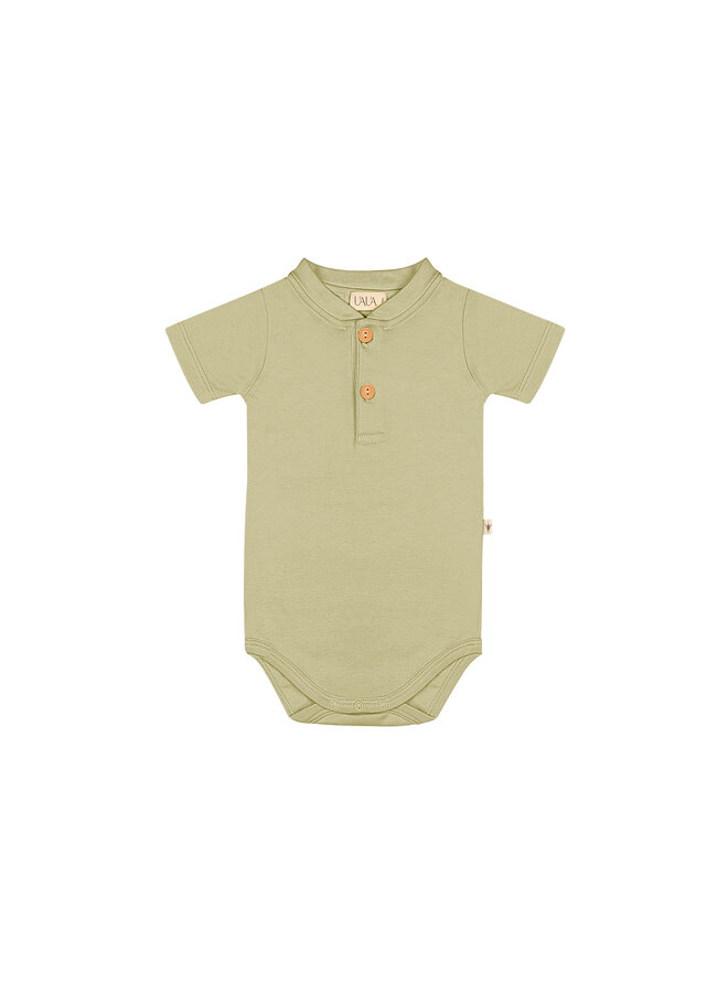 Uaua - Onesie With Buttons Short Sleeves – Verde