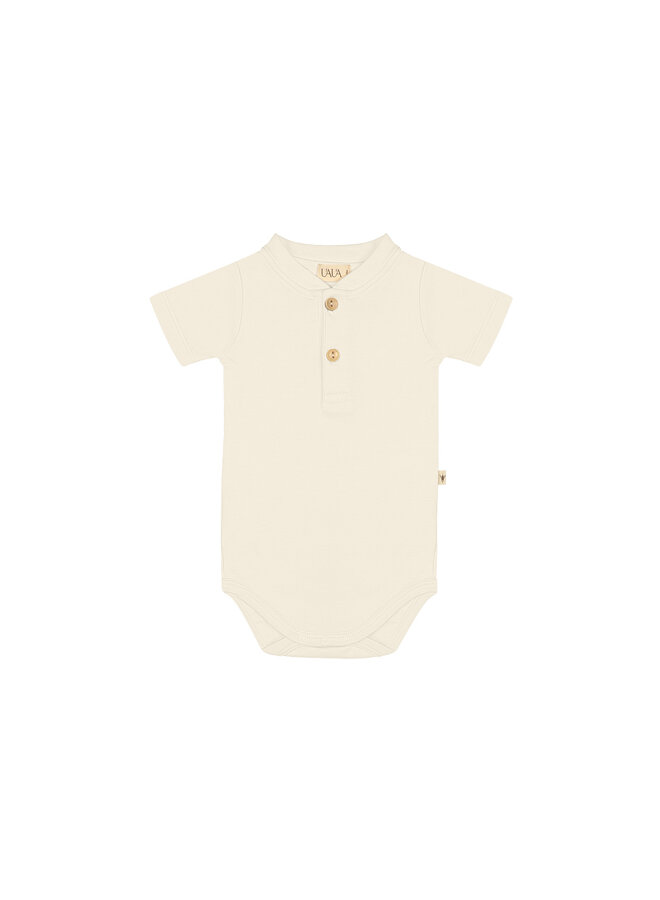 Onesie With Buttons Short Sleeves – Crema