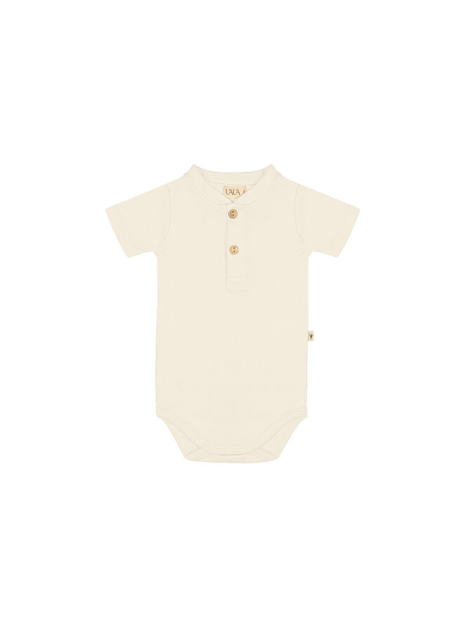 Uaua - Onesie With Buttons Short Sleeves – Crema