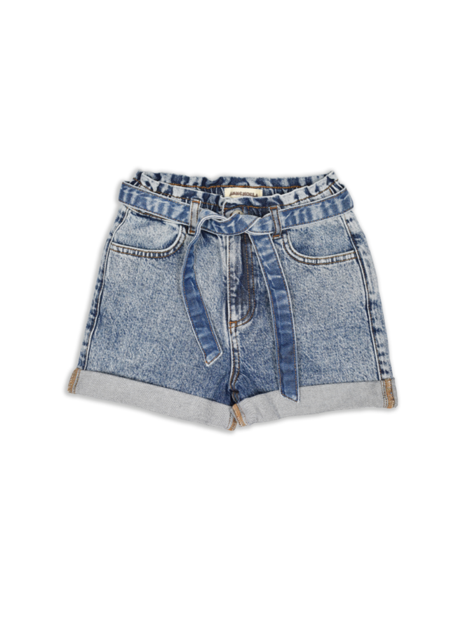 Jip.09 short – Acid bleached denim