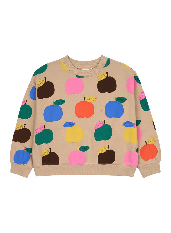 Colorful Apple Sweatshirt – Beige