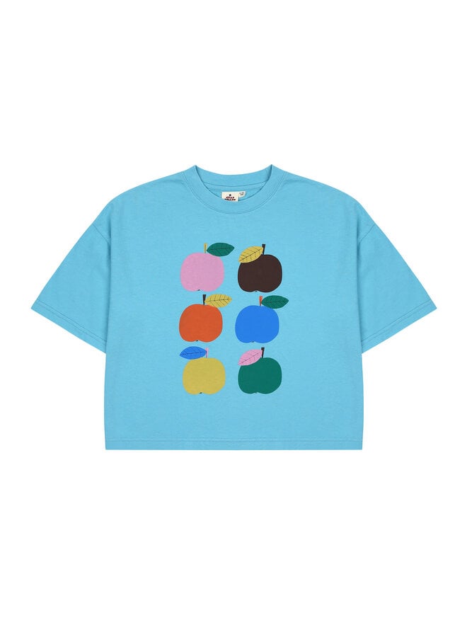 Colorful Apple T-shirt – Light Blue
