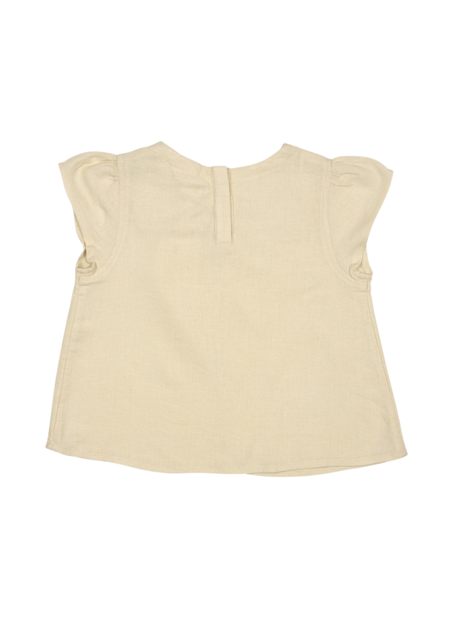 Baje - Delan shortsleeve blouse – Sand