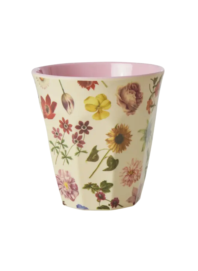 Medium melamine beker – Crème floras dream print